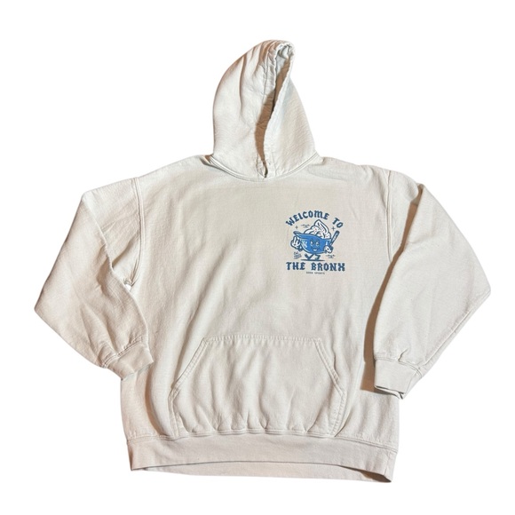 Soda Sports Welcome To The Bronx White Cotton Hoodie Men's Size Large - Picture 3 of 8